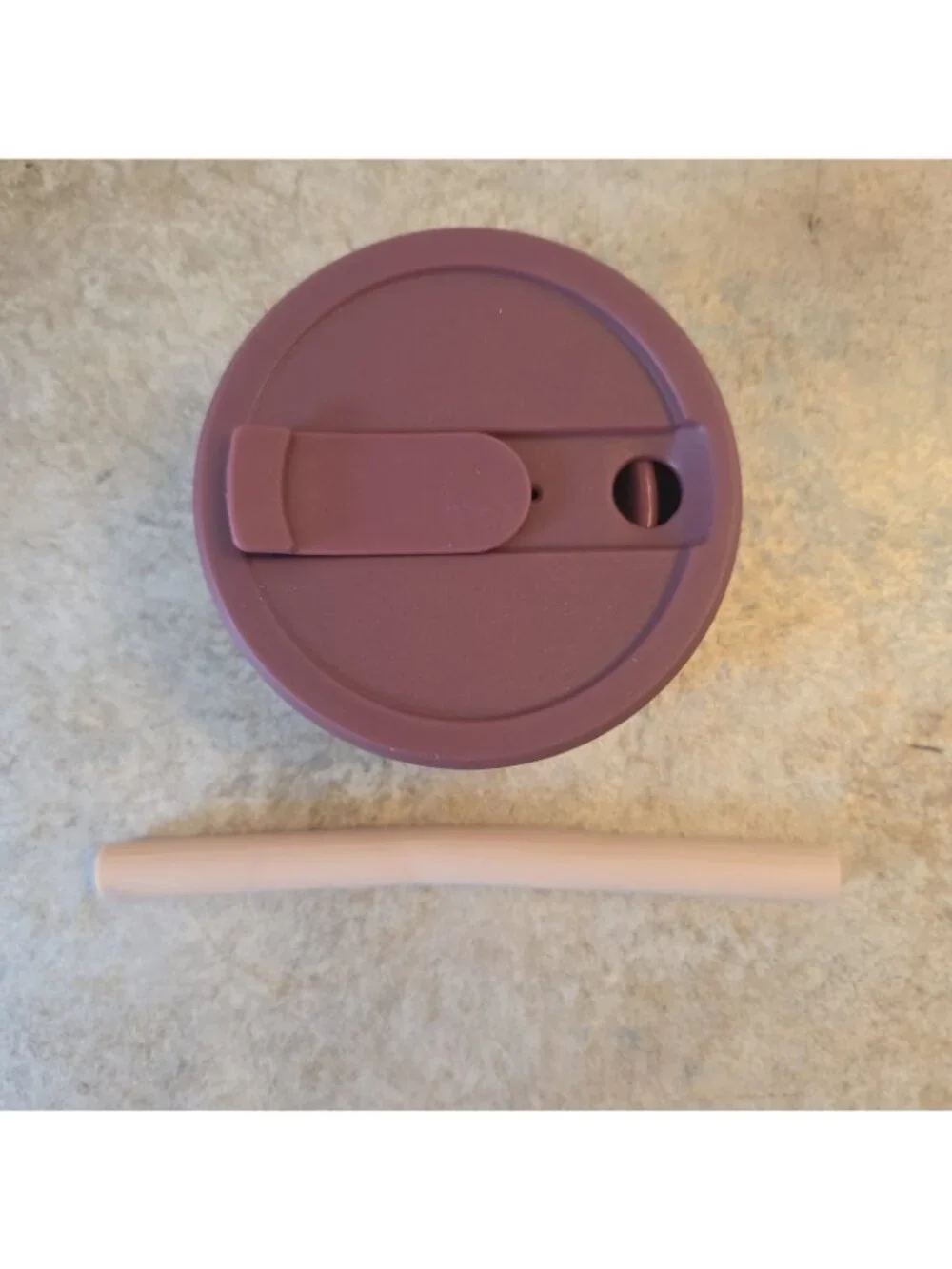 STOJO Titan Collapsible Travel Cup with Straw Purple Silicone Reusable NEW